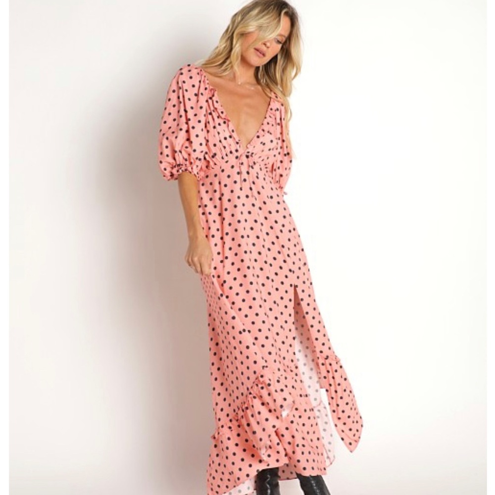 For love and lemons polka dot dress, size small